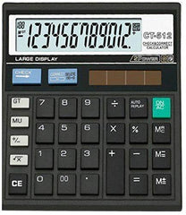 Super E-store Basic Ct 512 Electronic Calculator With 12 Digits Display For 12 Digits Office, Student, Shop, Home Use (Black) | Solar Powered, Battery Powered
