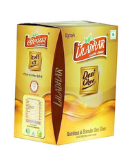 100% Natural Desi Ghee By Liladhar | Delicious & Nutrients Protein Fiber Healthy Desi Ghee Good For Body Joint Pain | 2 Litre (1 Litre * 2) 67.6 Ounce | Box Pack