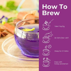 Blue Tea Combo Pack Of 2 X 50gm, 1.7 Ounce Each, 100 Cups - Purple Tea With Ginger & Lemon + Indian Masala Chai | Antioxidant Rich - Caffeine Free, Gluten Free, Non GMO | Tin Packaging