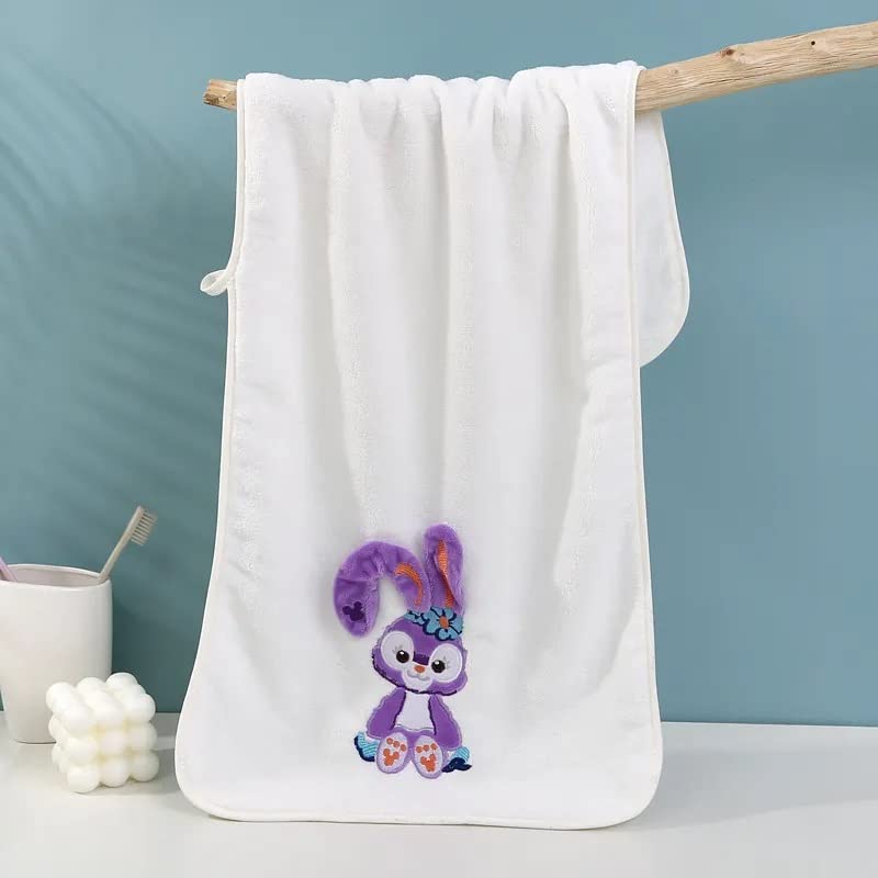 Homecloud Super Soft Rabbit Bath Towel With Hand Towel 700 Gsm | 3x Softer Than Cotton Towels A Gift For Baby Shower | Set Of 2 (Beige)