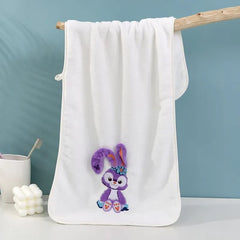 Homecloud Super Soft Rabbit Bath Towel With Hand Towel 700 Gsm | 3x Softer Than Cotton Towels A Gift For Baby Shower | Set Of 2 (Beige)