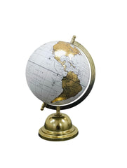 Rotating World Globe 8 Inch With Gold Metal Arc For Education & Learning For Kids & Students, Geography Lovers, Showpiece For Home Decor, Office Desk, Study Table, Gift, Pack Of 1