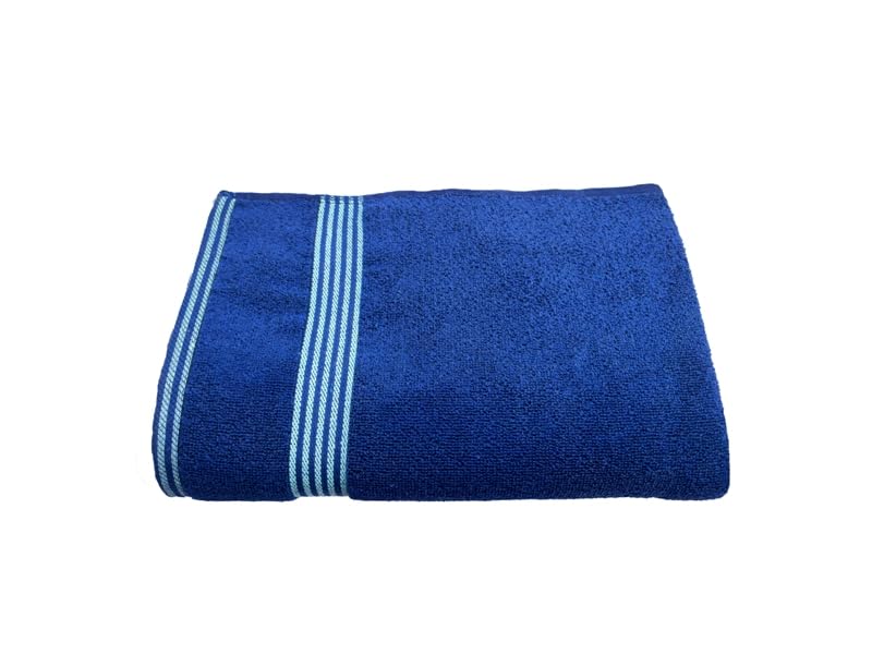 Space Fly Cotton Luxury Large Size Bath Towel 1000 Gsm (Blue) - Pack Of 2
