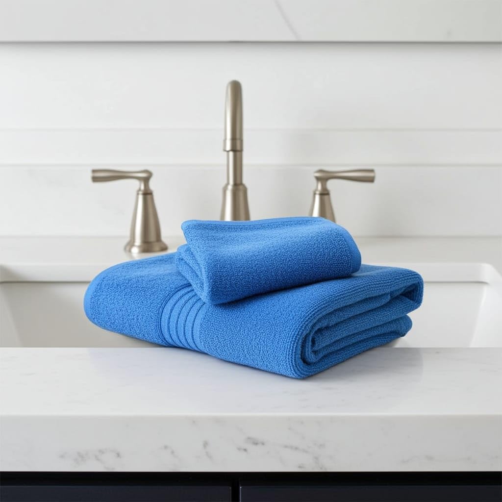 Dermoxie The Soft Comfort Air Rich 100% Cotton Bath Towels 500 Gsm | Premium Bathroom Collection Bath Towel (Sky Blue)