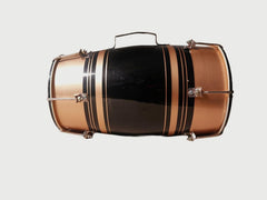 Musical Instrument Baby Dholak Drum Nuts & Bolt - Brown | Perfectly Symmetric Round Dholak - Dholak For Festival, Wedding, Satsang | Very Easy To Tune