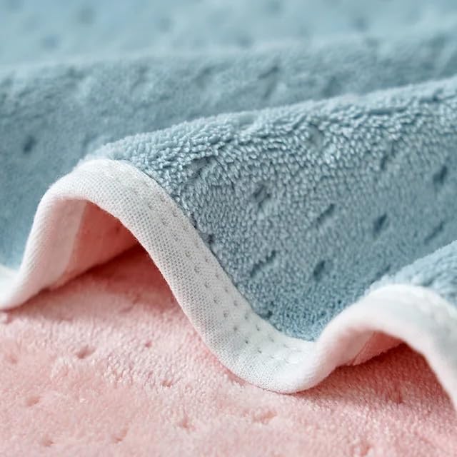 Khillayox Microfiber Coral Fleece Bath Towels 400 Gsm | Texture Luxury Soft Highly Absorbent Bath Towel Quick Dry Bath Towel (Skyblue)