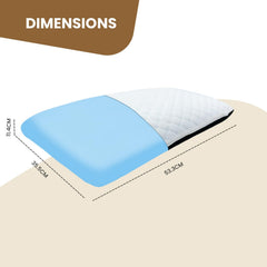 Cooling Gel Memory Foam Pillow For Spondylitis Neck & Shoulder Pain Relief, White, Size - Standard | Cervical Pillows For Sleeping, Designed For Orthopedic & Ergonomic Support