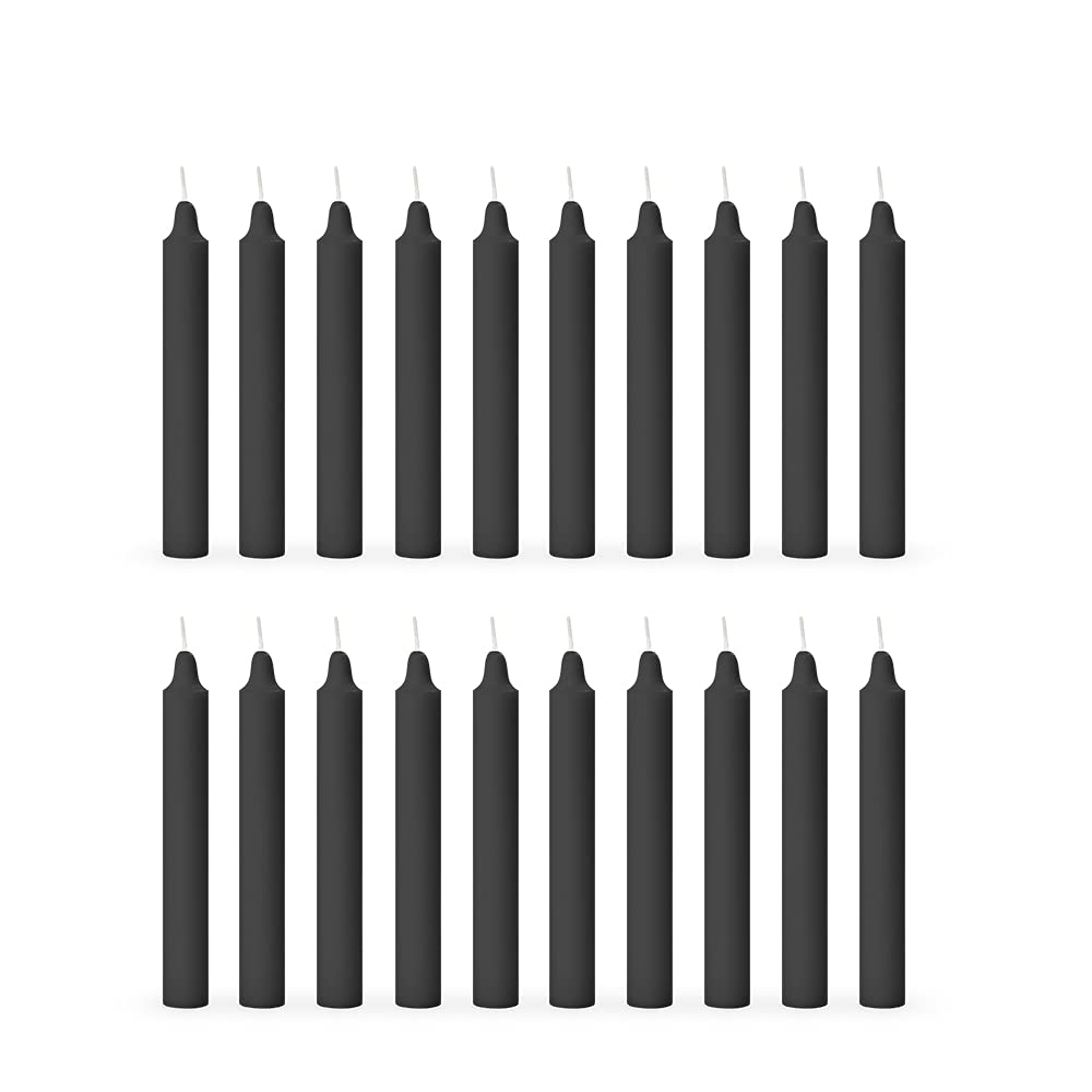 BLACK ESPECIALLY MEANT FOR HEALING, CHAKRAS, RITUAL STICK CANDLES SET OF 20