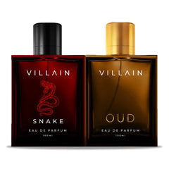 Villain Snake + Oud Eau De Parfum 100ml 3.4 Fl.oz. Each Pack Of 2 | Strong, Smoky, Sexy & Masculine Fragrance