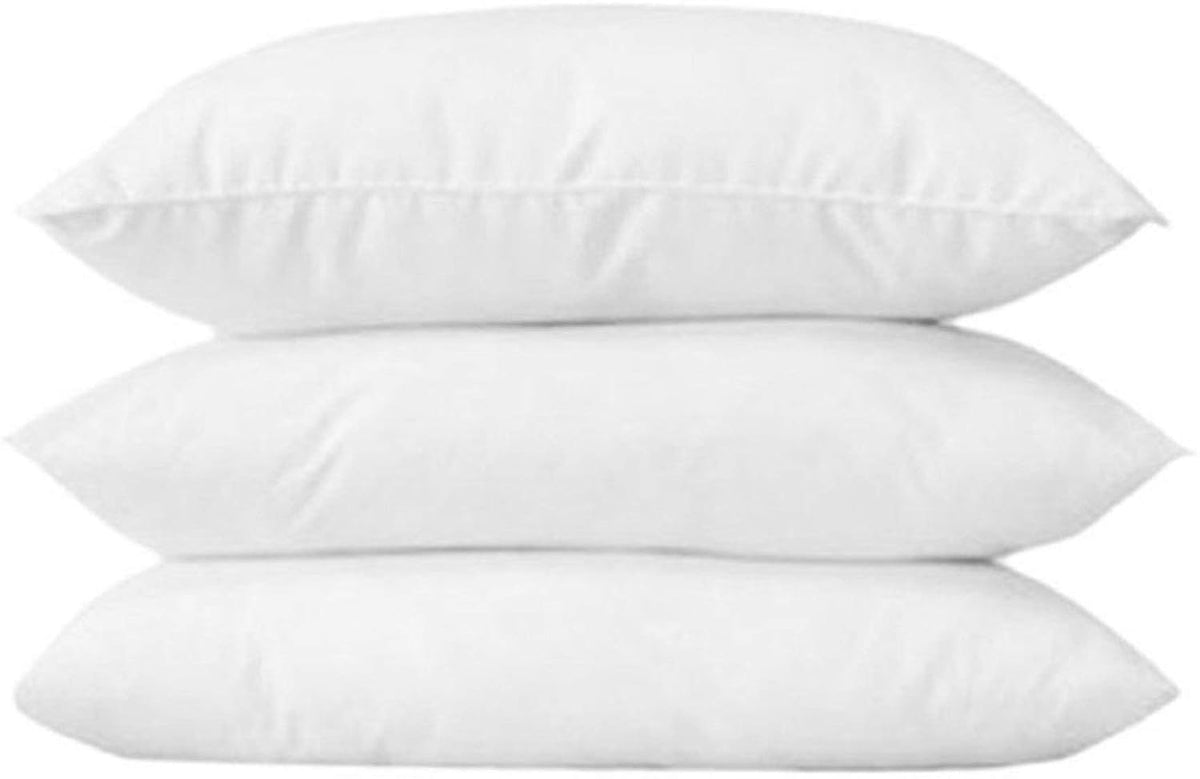 Soft Pillows, Quality Sleeping Fiber Pillow, White - 16 X 24 Inch | Bed Pillow, Washable, Hypoallergenic, Versatile Use | Soft Sleeping Pillows, Side, Back & Stomach Sleeper - Set Of 3