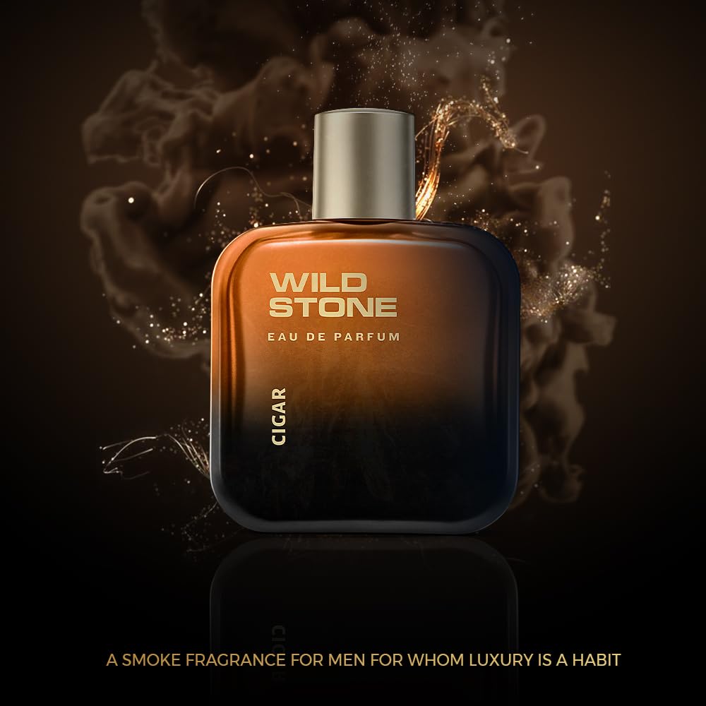 Wild Stone Cigar Eau De Perfume For Men 100ml 3.4 Fl.oz.| Long Lasting Fragrance