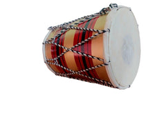 Premium Mini Dholak For Kids - Multicolor | Perfectly Symmetric Round Dholak - Dholak For Festival, Wedding, Satsang | Very Easy To Tune, Best Toy For Kids