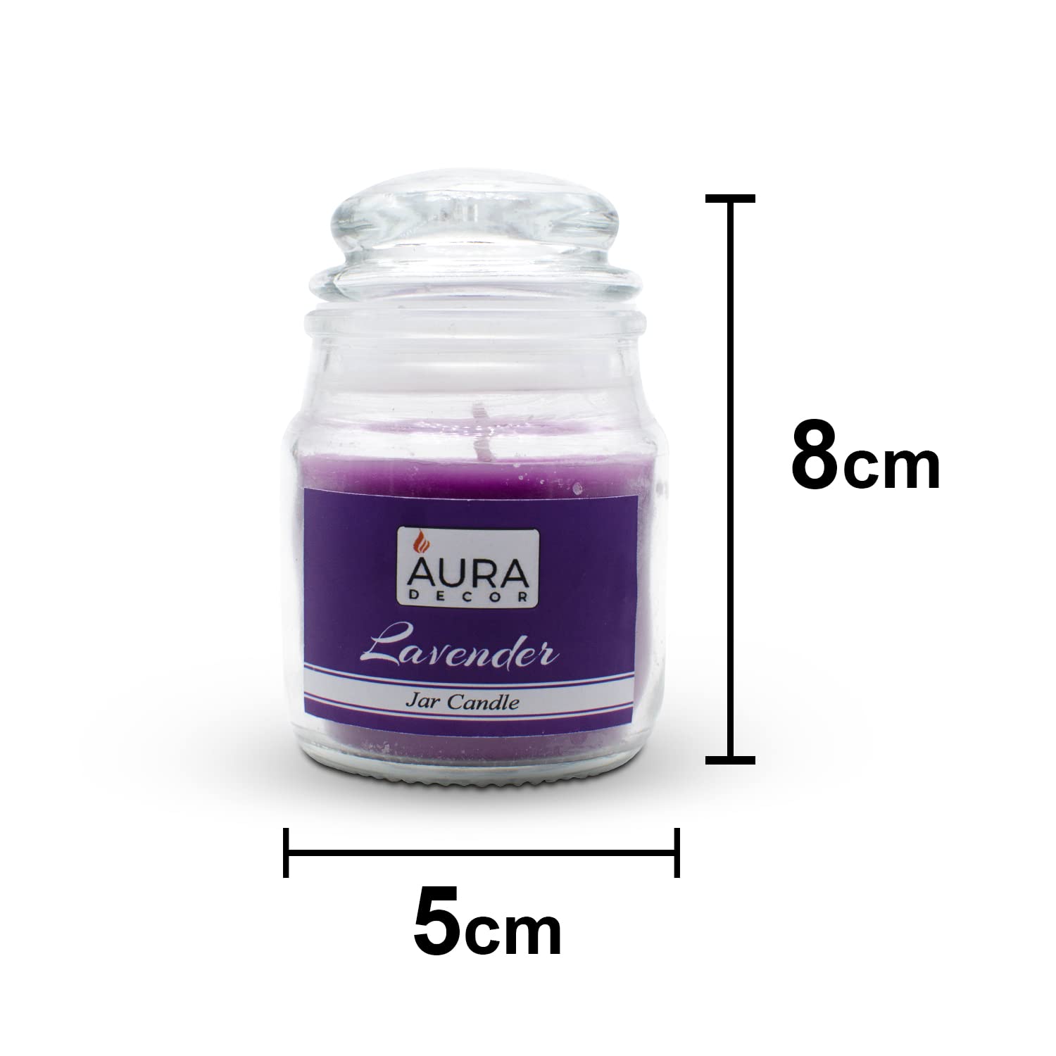 JASMINE, LAVENDER, ROSE & OCEAN FRAGRANCE HOME DECOR SCENTED JAR CANDLE SET OF 4