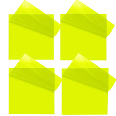 Transparent Self-Adhesive Sticky Notes, Waterproof & Writable, Yellow - 3 X 3 Inch, 200 Pcs