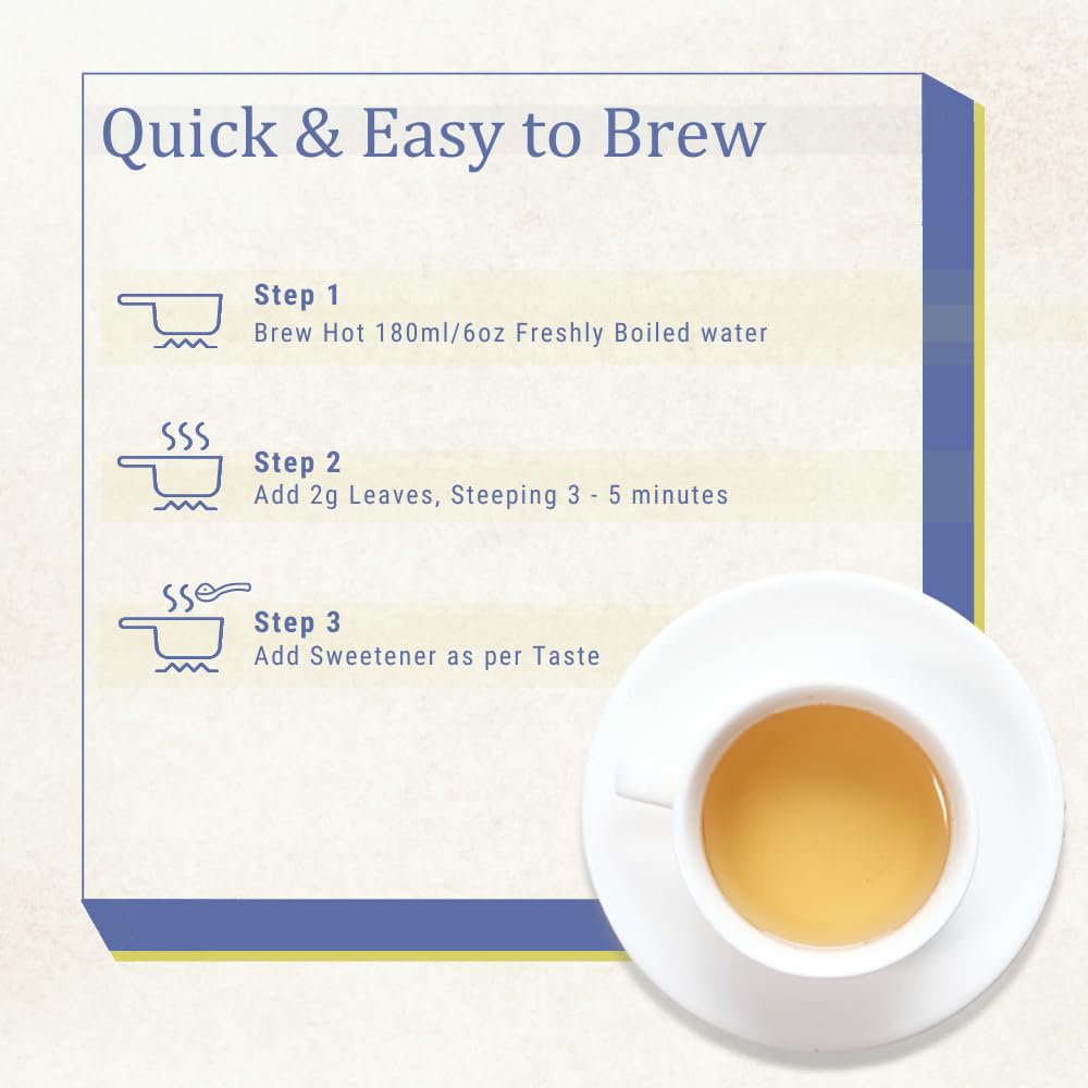 Tea And Twigs Darjeeling White Tea - 30gm, 1.05 Ounce | Rich In Antioxidants, Refreshing Flavor Silver Needles Tea - Low Caffeine, No Artificial Colors, Gluten Free