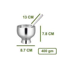 High Grade Stainless Steel Solid Ice Cream Set Of 4 Pcs - Forte, Silver | Ice Cream Container With Spoon