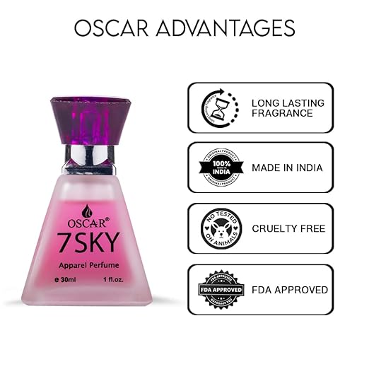 Oscar Combo Of 7 Sky Twisty, Feisty, & Mysty Long Lasting Perfume For Men & Women | Floral Woody Musk & Aromatic Fougere Fragrance | Everyday Unisex Skin Friendly Perfume Spray| 30ml 1 Fl.oz. Each X3