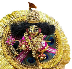 Laddu Gopal Idol With A Dress & A Jewellery Set, Laddoo Bal Gopal, Gold, Brass, Kanha Ji Deities | Antique Style, Bal Krishna Statue, Thakur Ji Murti