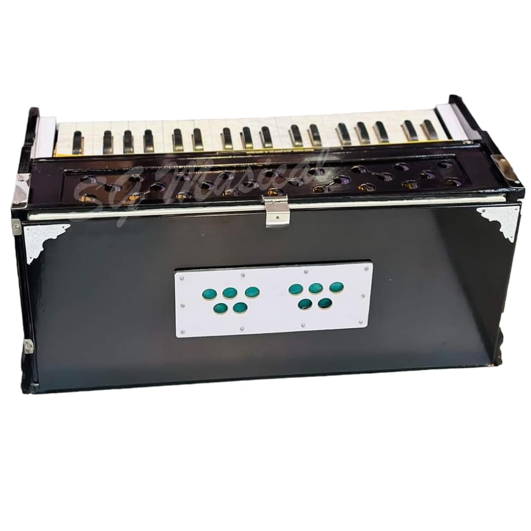 Light Weight Harmonium - 7 Stopper, Double Fold Bellow, 39 Keys, Two Reeds (Bass-Male), 3 1/4 Octave | Handmade Instrument