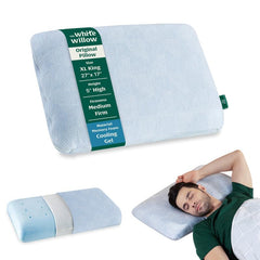 Memory Foam Pillow, For Neck & Shoulder Pain Relief, Sky-Blue - XL King Size - 5 Inch | Cool Gel-Orthopedic Cervical Pillow For Sleeping | Big Pillow - Thick Pillow For Back & Side Sleeper