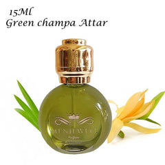 Menjewell Premium Green Champa Attar Perfume 15ml 0.5 Fl.oz. Unisex Fragrance | Long Lasting | Alcohol-free