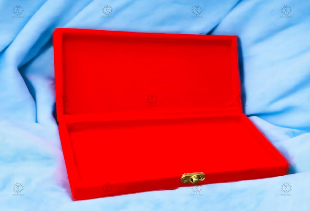 Wood Decorative And Attractive Box Cash Box, Shagun Box, Jewellery Box, Money Box Envelop Wedding, Gift Box, Bangel Box Pack Of 1PC, Peacock Red