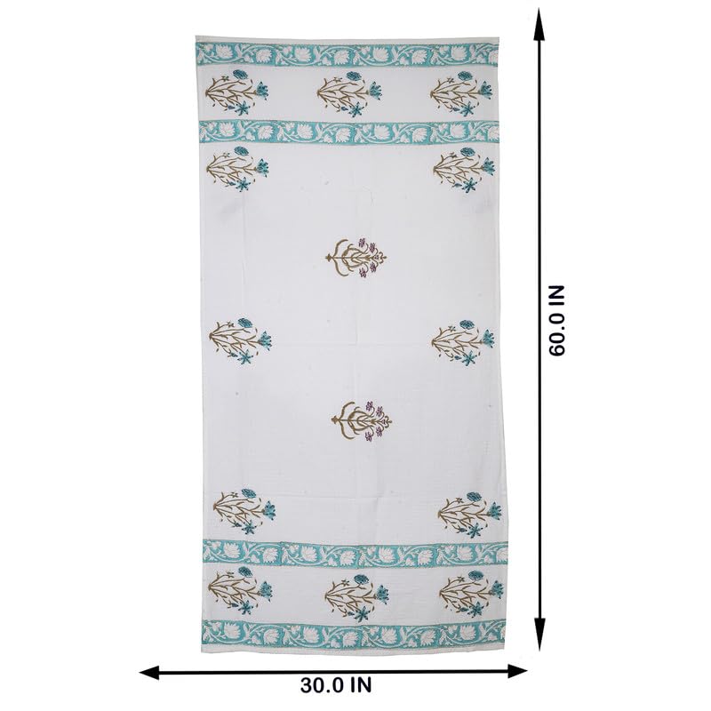Texstylers 100% Cotton Waffle Weave Bath Towel 900 Gsm | Soft, Quick Dry, Lightweight & Absorbent Large Size Spa Towel For Bathroom, Gym, Travel (Blue White) -Pack Of 3