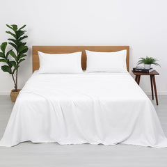 1 Single Microfiber Bedsheet With 1 Pillow Cover - 60 X 90 Inches, White | Perfect For Home, Hostel & Gifting Lightweight, Breathable & Durable