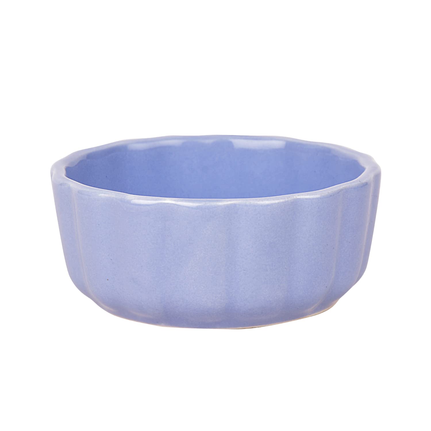 Hand Glazed Ceramic Dip Bowls Set Of 2 - Pastel Purple, 100ml Each | Chutney Bowls, Ketchup Bowls - Pickle Serving Bowls