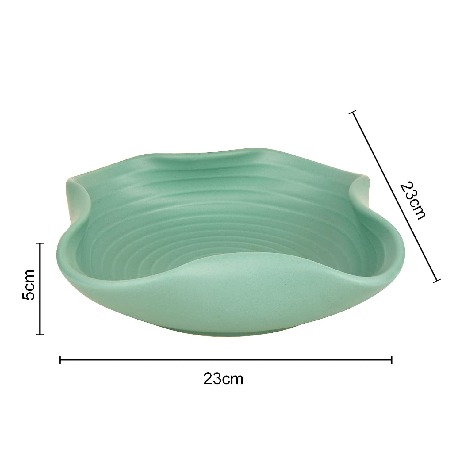 Ceramic Matt Finish Stylish Serving Bowl - 22 Cm, Sea Green, 500ml | Salad Bowl - Pasta Serving Bowl - Snack Bowl