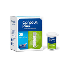 Contour Plus Blood Glucose Test Strip (25 Strips) | Contour Plus Glucometer 25 Test Strips Pack