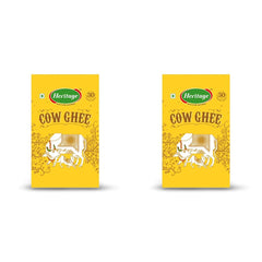 Pure Organic Cow Ghee By Heritage | Good Source Of Healthy Desi Cow Ghee Perfect For Boost Energy | 2 Litre (1 Litr * 2) 67.6 Ounce | Box Pack