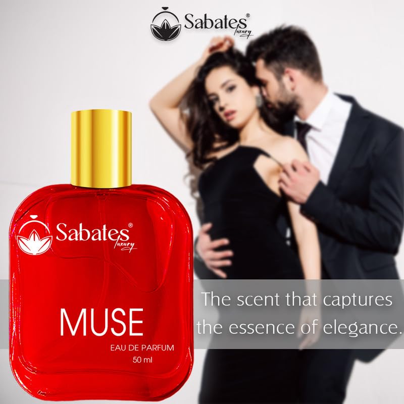 Sabates Muse Blossom Eau De Parfum 50ml 1.6 Fl.oz. | Perfectly Suited For Men & Women & Instant Freshness, Anytime / Anywhere