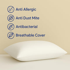 Microfiber White Pillow, Luxurious Bed Hotel Pillows - 16 X 24 Inch | White Soft Density For Neck Support & Back Sleepers, Extra Comfort, Bed Pillow, For Neck Support - Set Of 2