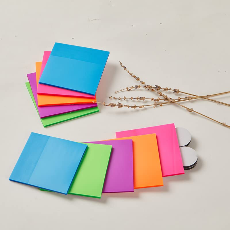 Transparent Sticky Notes 50 Sheets Note Paper Daily Check List School Stationery | Pack Of 7pcs