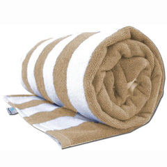 Towel Wala Striped Soft Turkish Cotton Large Bath Towel 450gsm | Perfect For Beach Spa & Swimming (Pack Of 2)