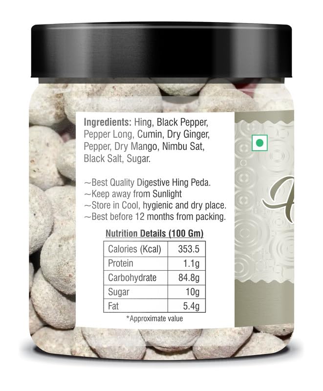 The Prime Natural Premium Hing Goli 400gm, | Good For Digestion | Jar Pack