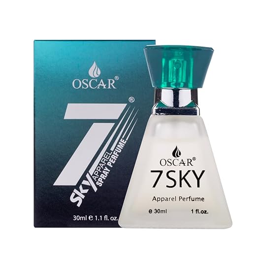 Oscar 7 Sky Feisty Long Lasting Perfume For Men & Women | Aromatic Fougere Fragrance | Everyday Unisex Skin Friendly Perfume Spray | 30ml 1 Fl.oz.