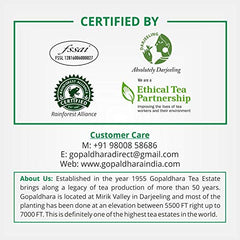Gopaldhara Classic First Flush Darjeeling Spring Tea - 200gm Paper Box, 7.05 Ounce | USDA Certified Premium Darjeeling Loose Leaf Tea - Low Caffeine Fine Fresh Teas