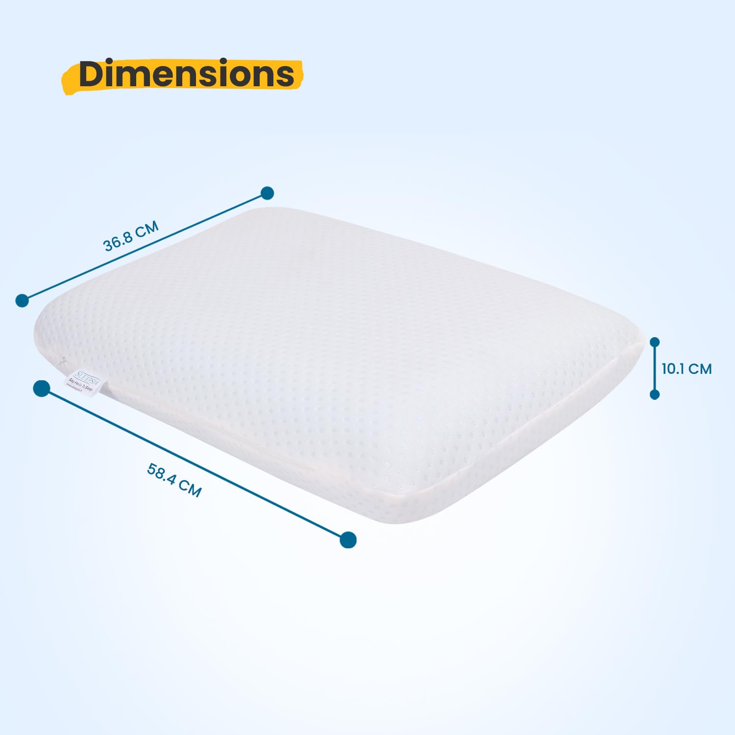 Cooling Gel Memory Foam Pillow, For Pain Relief, White Pillow, Size - Medium | Cervical Pillows For Spondylitis Neck & Shoulder Pain Relief, Bed Sleeping, Orthopedic Support Pillow