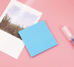 Sticky Notes Pastel Sticky Note Clear Self - Sticky Annotation, Waterproof | Pack Of 3, Blue