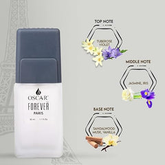 Oscar Forever Paris With Forever Rose Gold Long Lasting Perfume For Men & Women | Combo Of Chypre Floral & Aromatic Fougere Fragrance |everyday Unisex Skin Friendly Perfume | 30ml 1 Fl.oz. Each X2