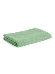 Spaces 100% Cotton Large Size Bath Towel 450 Gsm | Super Absorbent, Quick Dry, Ultra Soft Bath Towel | Dobby Solid Design (Malachite Green)