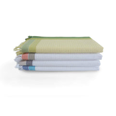 Athom Living Light Weight Cotton Premium Waffle Border Bath Towel | Pack Of 4