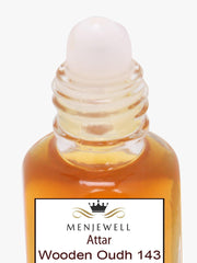 Menjewell Wooden Oudh 143 Attar Perfume 2ml 0.06 Fl.oz. Unisex Fragrance | Long Lasting | No Alcohol