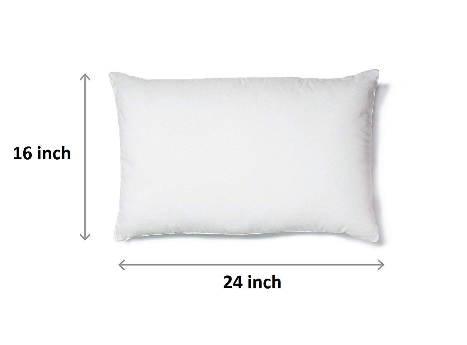 Luxurious Microfiber Pillow Filler - 16 X 24 Inch, White Pillow | Washable With Machine Wash Pillow, Side Sleeper, Back Sleeper & A Stomach Sleeper, Pillow Stuffed With Soft - 1 Piece