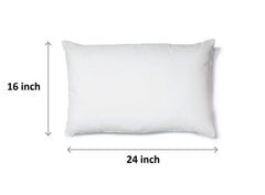 Microfiber Pillow Filler, Bed Pillow, Neck Support - 16x24 Inch, White | Rectangular Deign, For Need Neck & Shoulder Support, Side Sleeper, Back, Stomach Sleeper - 1 Piece
