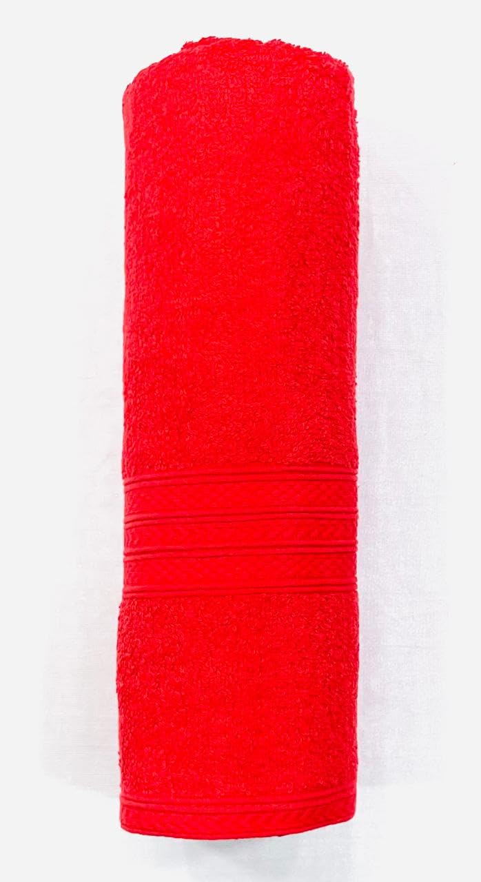 Bombay Dyeing Tulip Small Size Bath Towel 500 Gsm (Red)