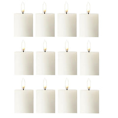 WHITE PILLAR CANDLE 2 INCH PACK OF 12 | PERFECT FOR BIRTHDAY HOME DECOR CANDLES