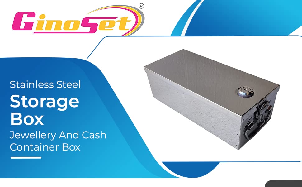 Stainless Steel Locker Boxes, Cash Peti Pooja Set, Jewellery Boxes, Multi Pack Of 3 Size - 8 Inch, 10 Inch, 12 Inch With Pre Fited Lock & 2 Key, Special Feature - Portable